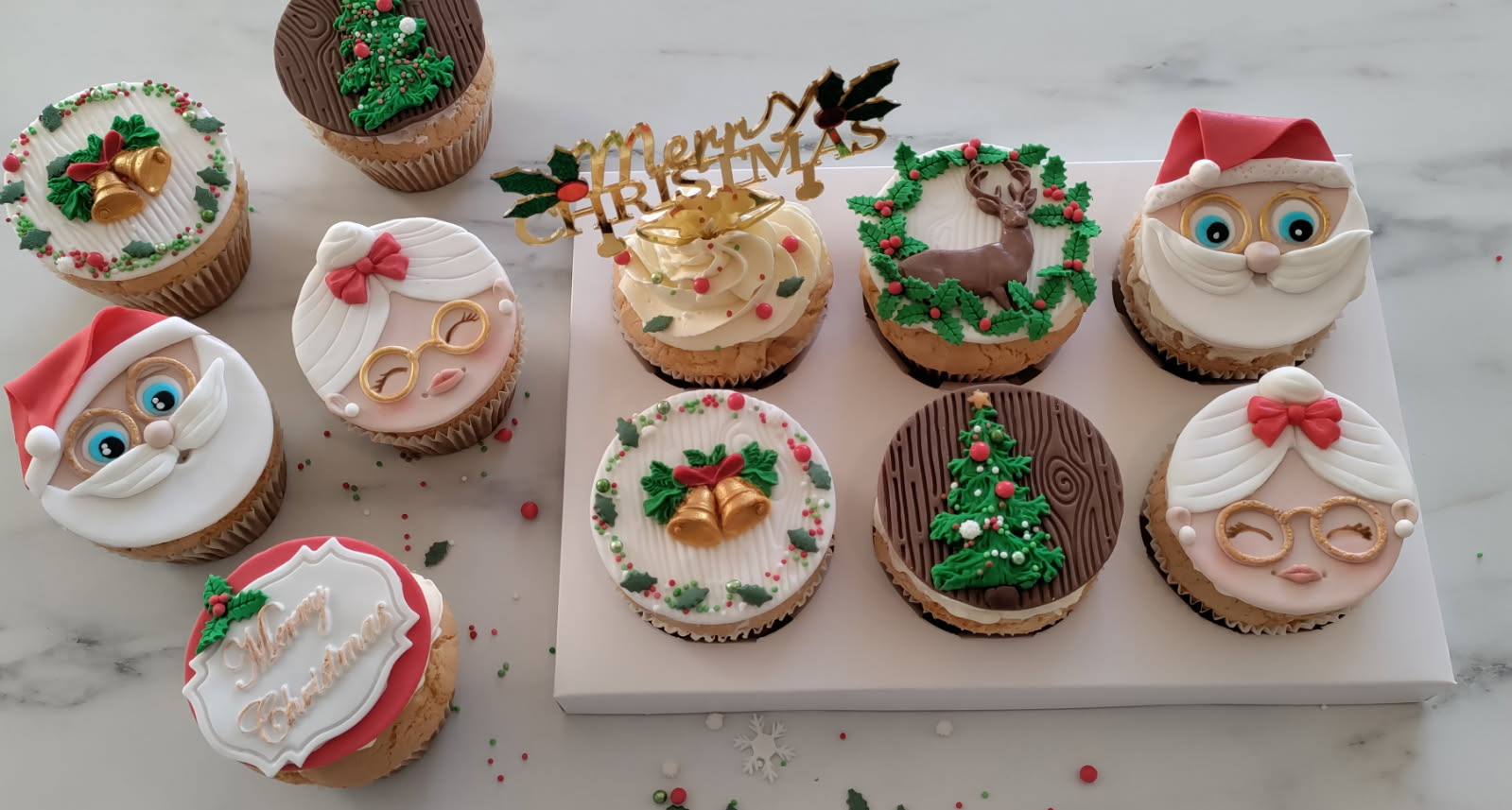 Assortiment de Cupcakes Festifs